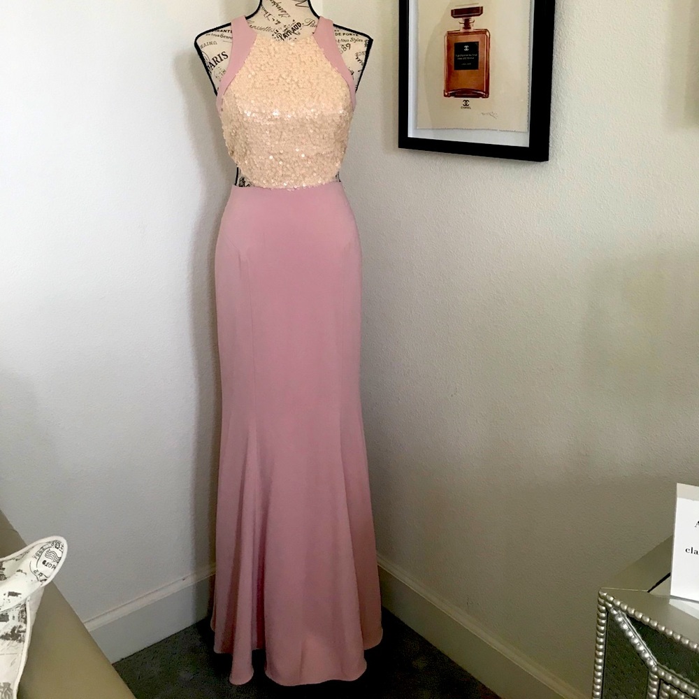 Jay Godfrey Halter Gown Blush